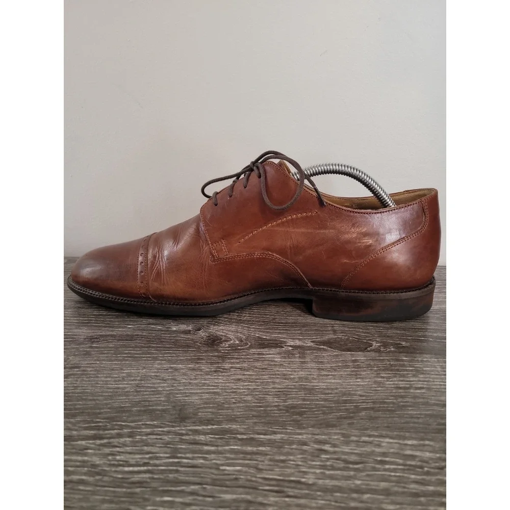 Johnston & Murphy Signature Series Cap Toe Derby Shoes Men's 10 M‎ Brown Leather